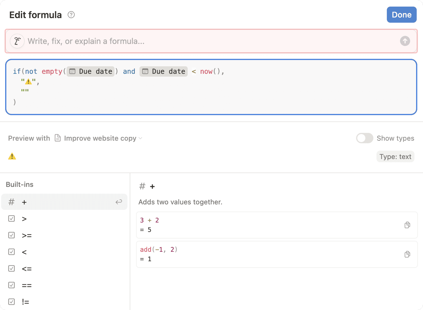 ca: la ia de notion en fórmulas