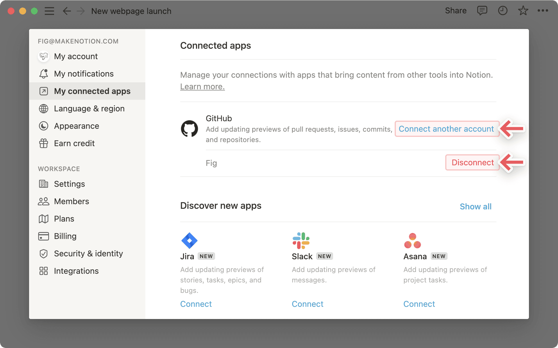 Conectar otra o desconectar