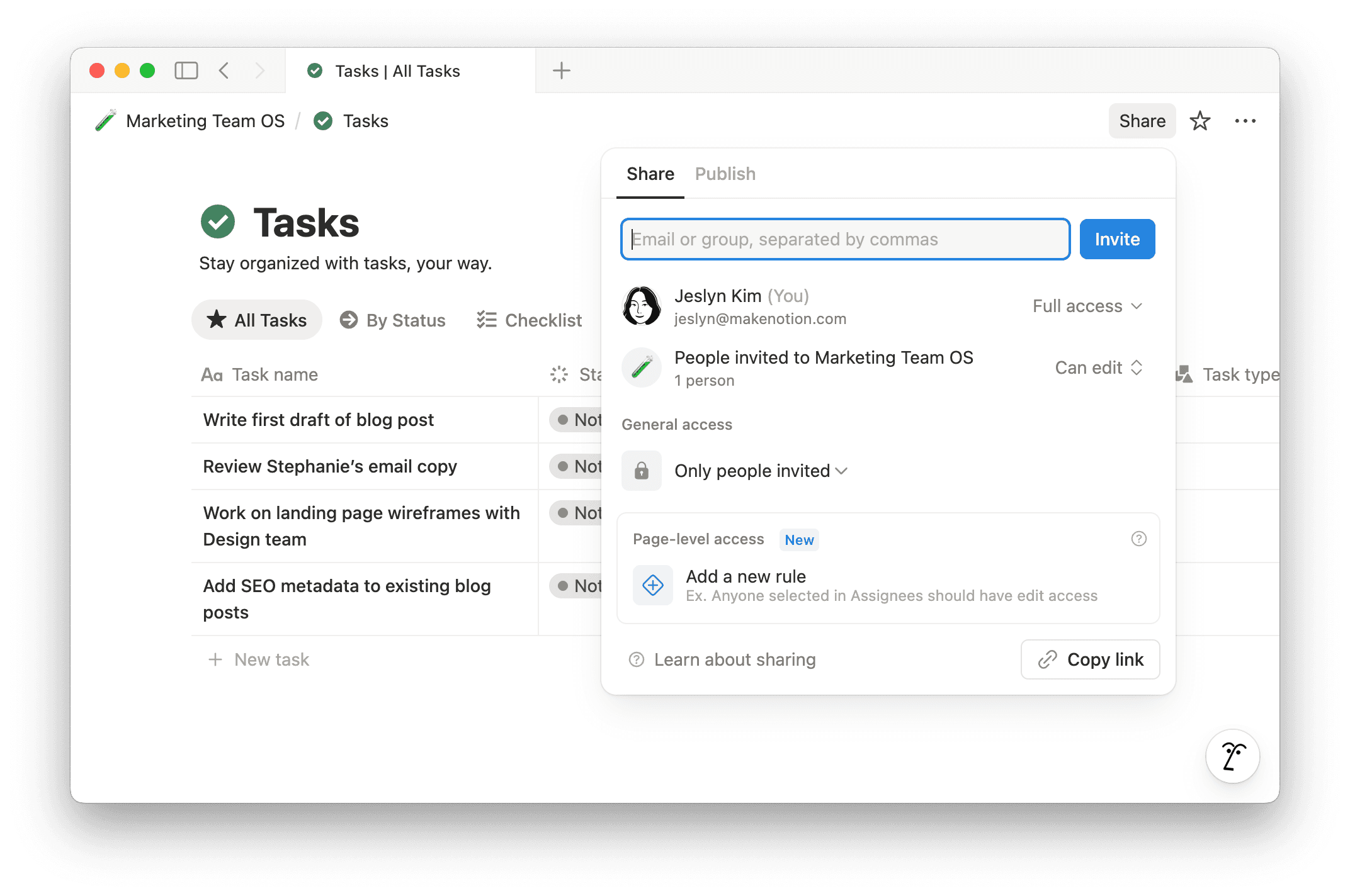 ca: crear regla de acceso a las páginas