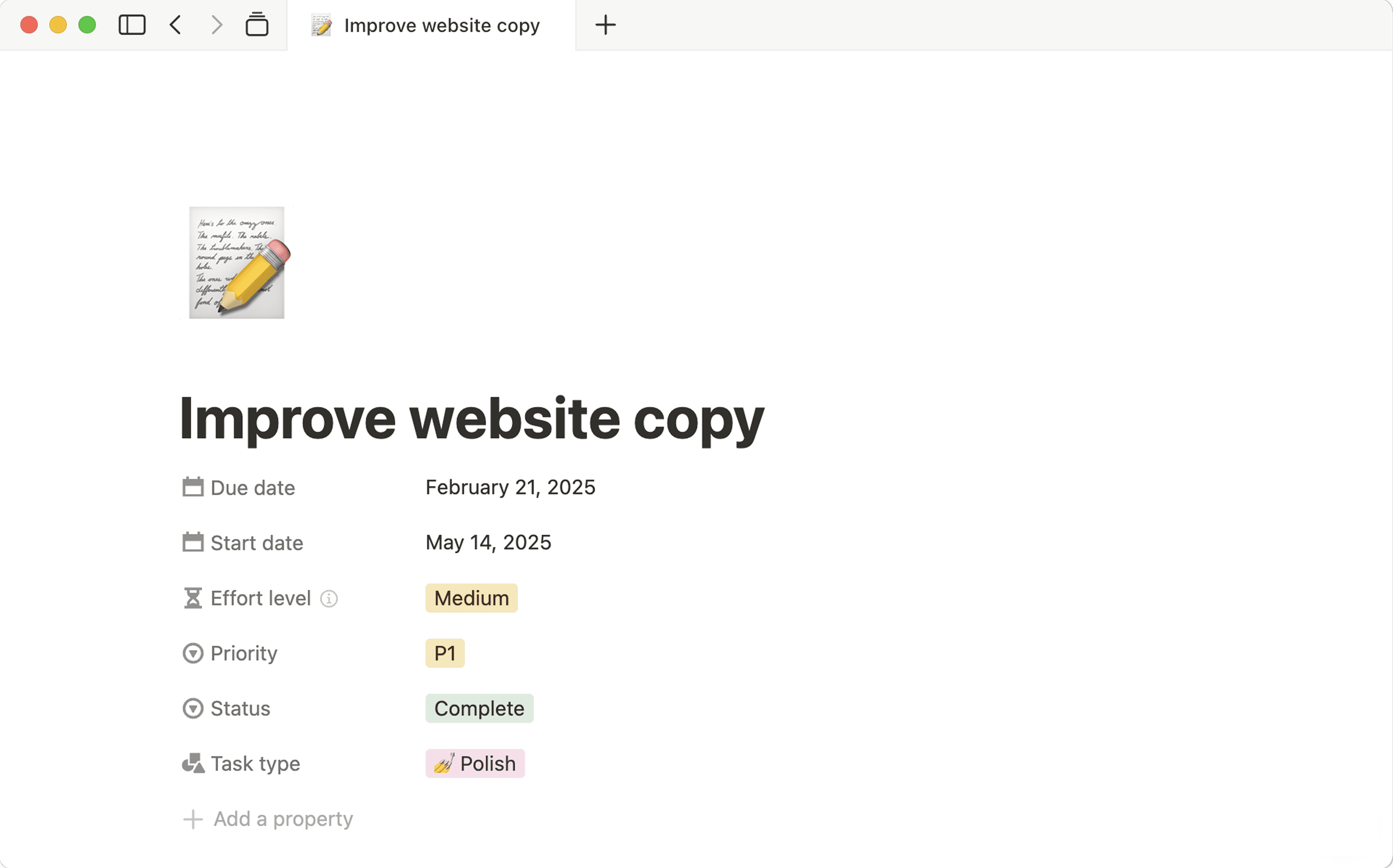 Página Abrir base de datos