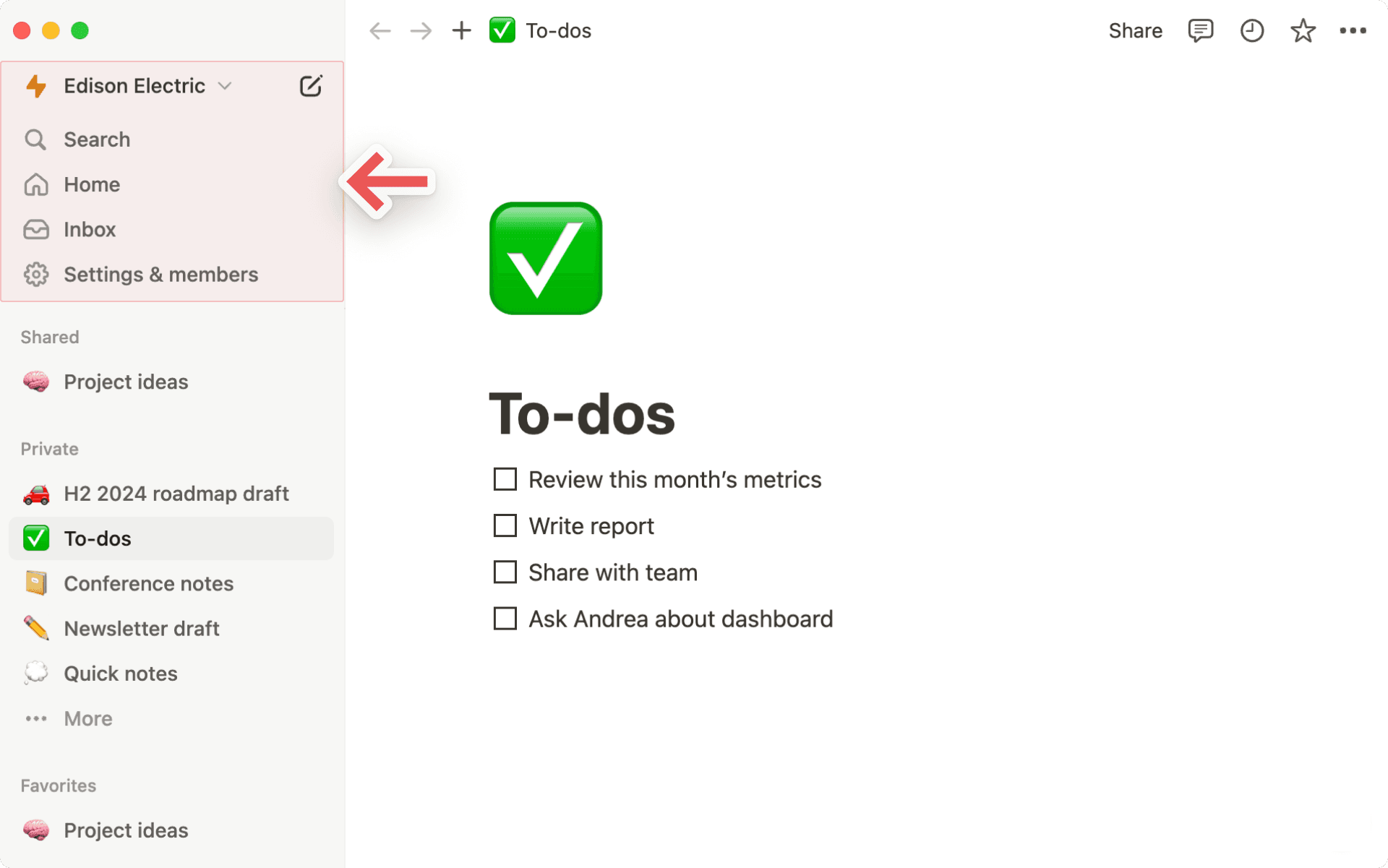 ca: panel de control de la barra lateral