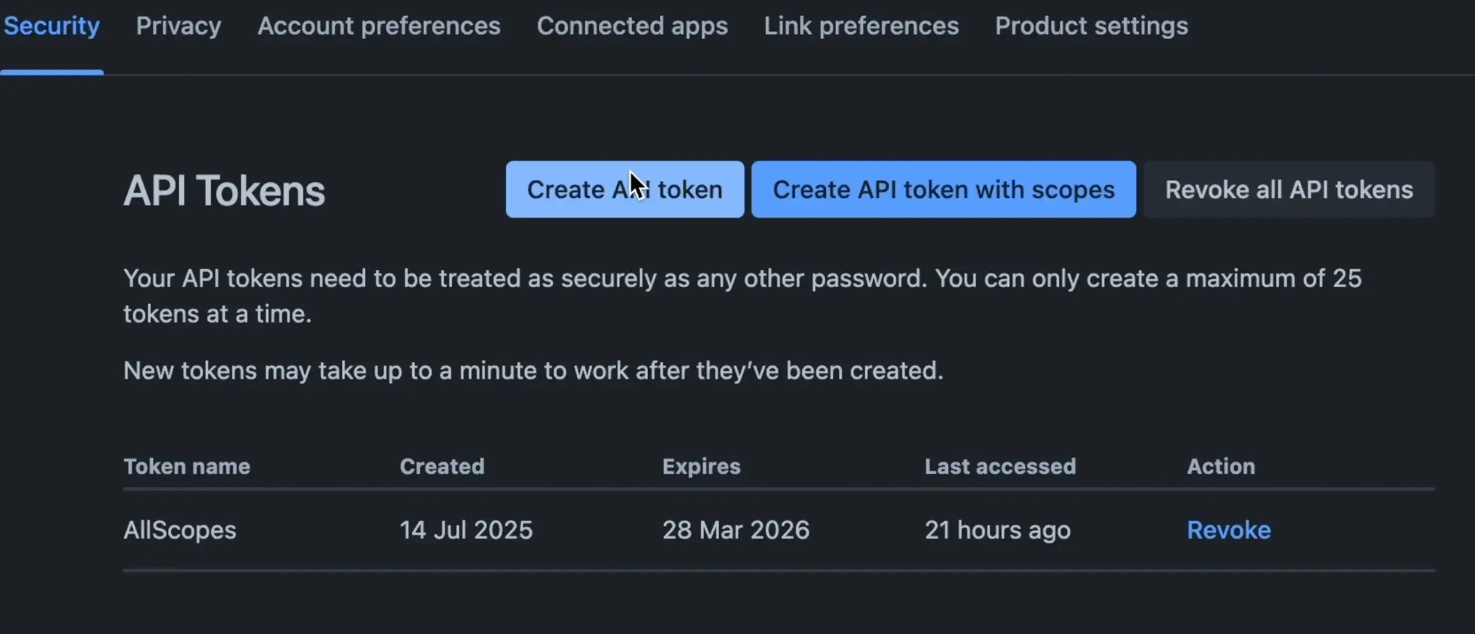 ca: crear token de api de jira