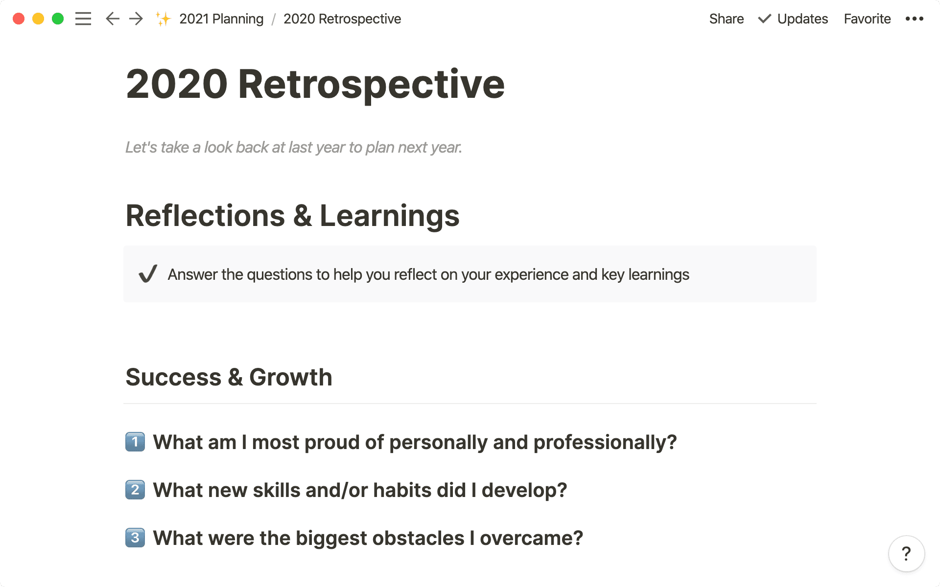 A retrospective on the previous year puts things into perspective and helps you plan for next year.