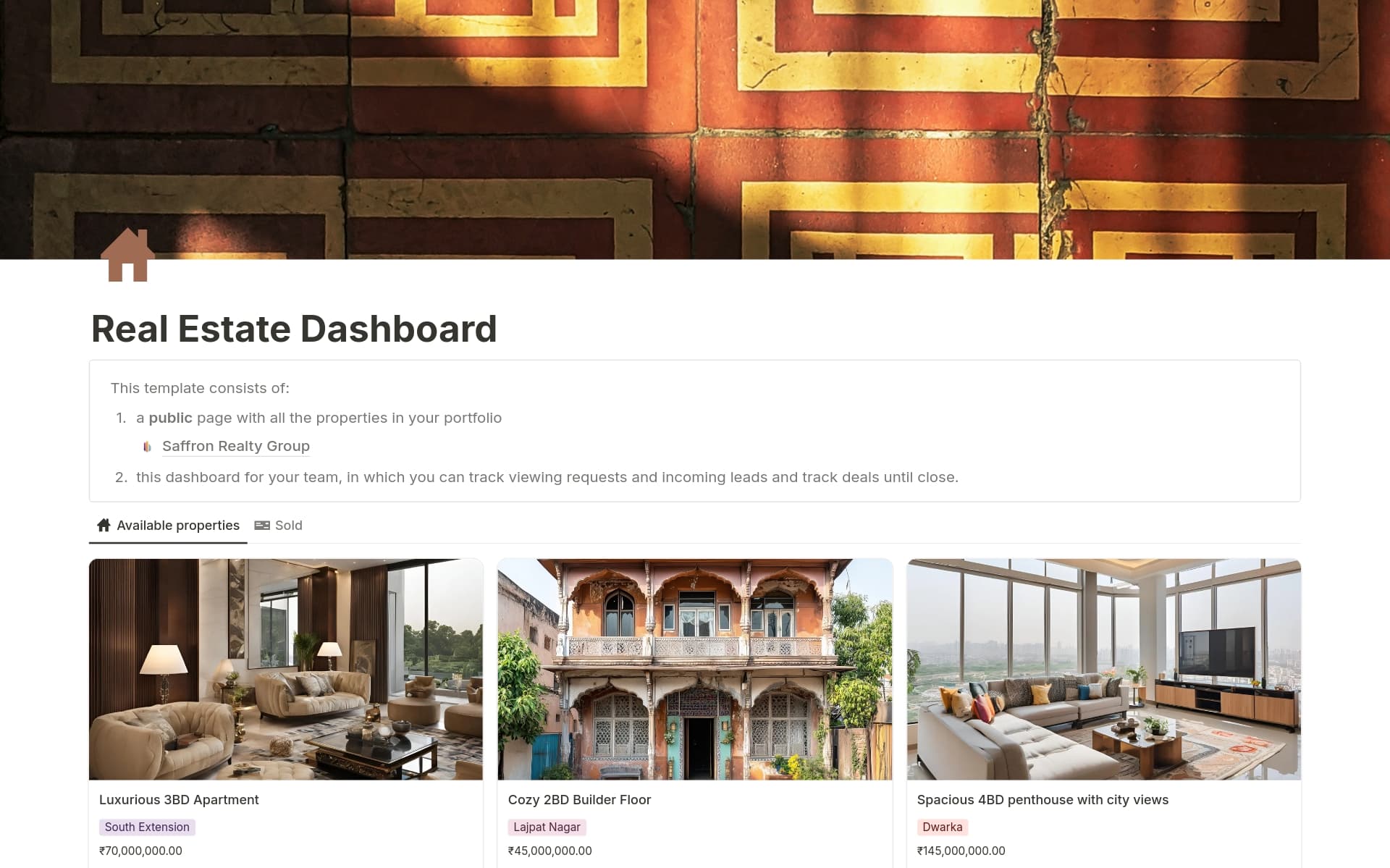 ภาพหน้าจอของคอลเล็คชั่น Put it on the map โดย Notion